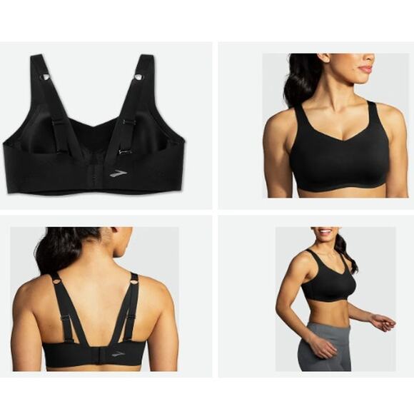 New NWT Brooks Dare Underwire Run Bra Black 38D - Picture 1 of 7